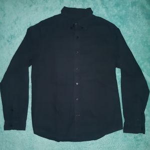 Guess black long sleeve button up dress casual